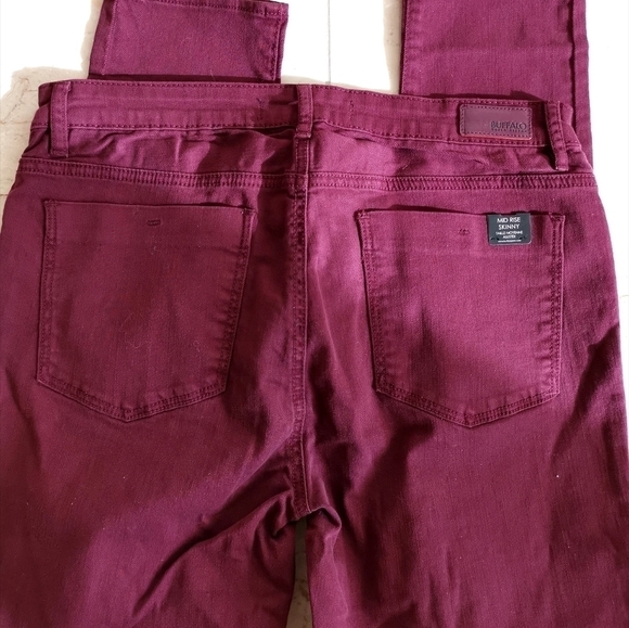 NWT Buffalo David Bitton Slim Straight Jeans Merlot Mid Rise - Picture 6 of 7